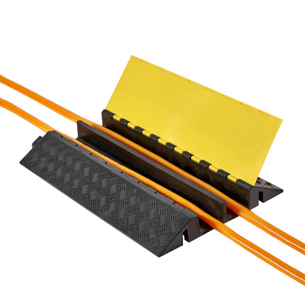 Cable Protector Ramp, 2-Channel, 22,000 lb Axle