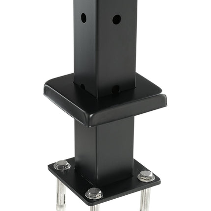 Cable Railing Post, 42-Inch Corner, Stainless Steel, Black