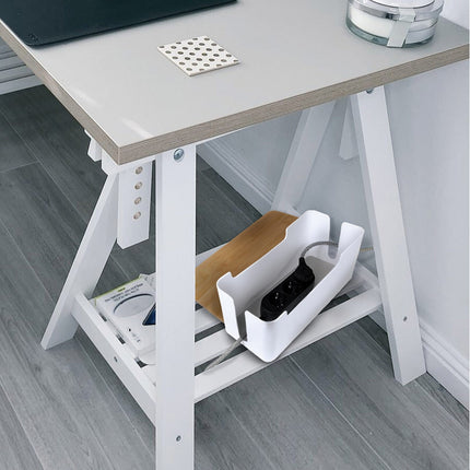 Kabelbox - Kabelversteck mit Bambusdeckel 32x14x13cm
