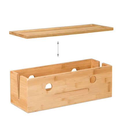 Boîte à câbles en bambou
