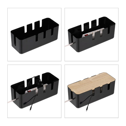 Kabelbox mit Holzdeckel