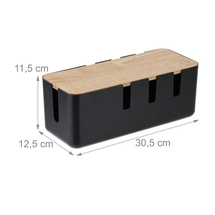 Kabelbox mit Holzdeckel