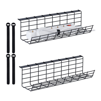 Kabelkanal für Schreibtisch 2er Set