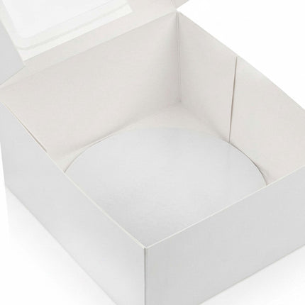 Boîtes à gâteaux rectangulaires avec fenêtre et plateau