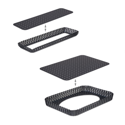 Lot de 2 moules à gâteaux avec trous