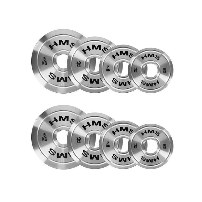 Kalibrierte Hantelscheiben aus Stahl (Olympia), 22 kg Set