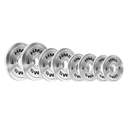 Disques olympiques calibrés en acier, ensemble de 22 kg