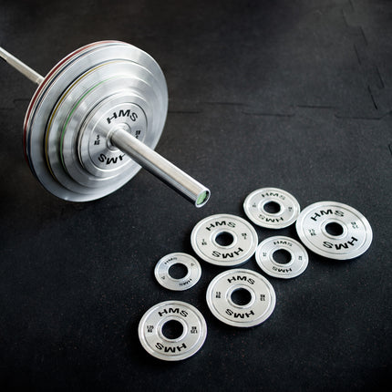 Disques olympiques calibrés en acier, ensemble de 22 kg