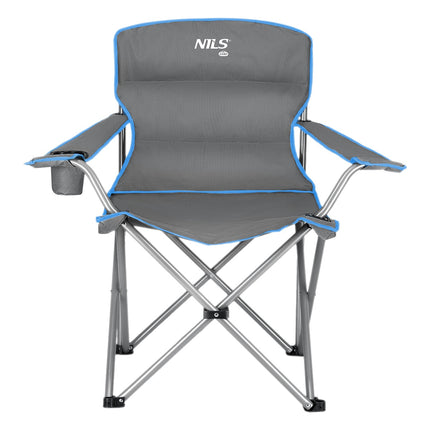 Chaise de camping, gris-bleu, pliable, légère