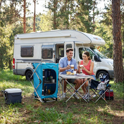 Campingschrank, tragbares Aufbewahrungsmöbel, einfacher Aufbau