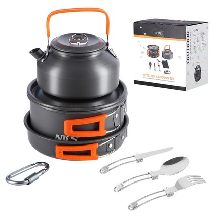 Ensemble de cuisine de camping - Portable, léger, 4 pièces