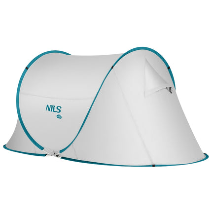 Tente de camping pop-up, gris clair, installation facile