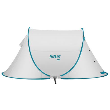 Tente de camping pop-up, gris clair, installation facile