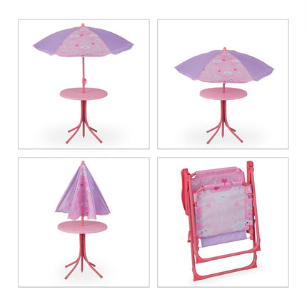 Ensemble de sièges de camping pour enfants avec parasol