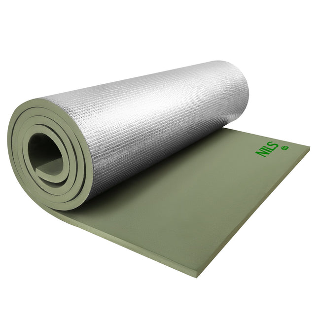 Tapis de sol de camping en mousse EVA et aluminium, 190 x 60 x 1,2 cm, vert