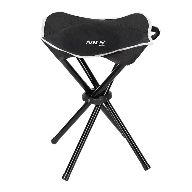 Tabouret de camping, noir, pliable, léger