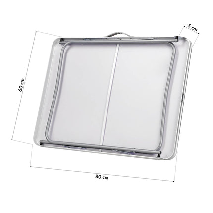 Table de camping 80x60x70 cm, bleue, pliable
