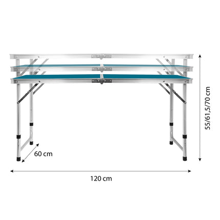 Campingtisch, faltbar, blau, leichtes Design