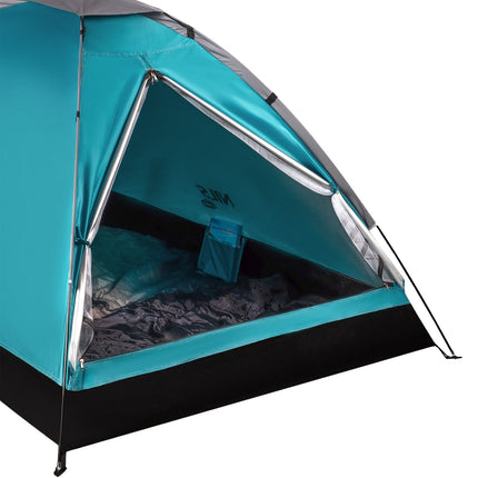 Tente de camping, 3 personnes, bleue, imperméable