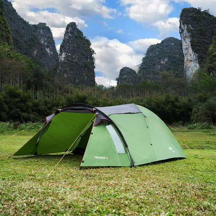 Campingzelt, 3-Personen, leicht, einfacher Aufbau