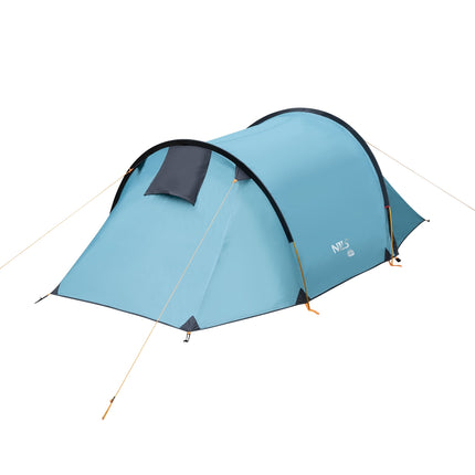 Tente de camping - 3 personnes, imperméable, bleue