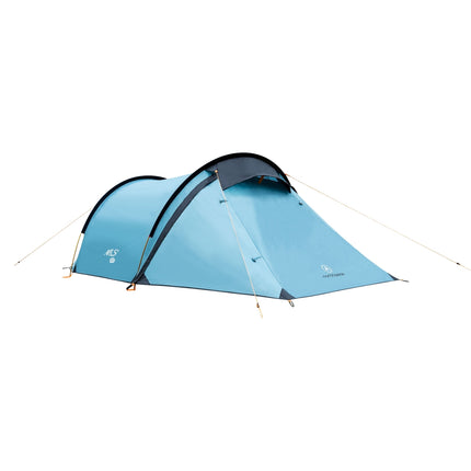 Tente de camping - 3 personnes, imperméable, bleue