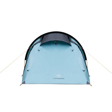 Tente de camping - 3 personnes, imperméable, bleue