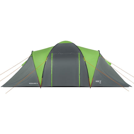 Campingzelt, 4-Personen, Grün-Grau, Wasserdicht