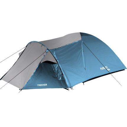 Campingzelt, Blau-Grau, 2 Personen, Leichtgewicht