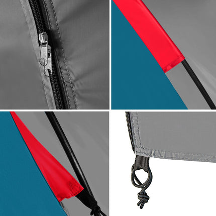 Tente de camping, bleu/gris clair, 4 personnes