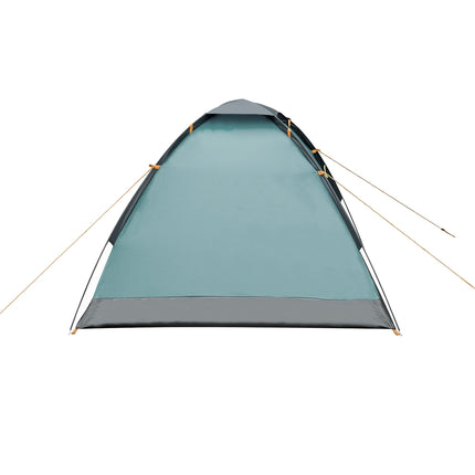 Tente de camping, verte, tombée de la nuit, 2 personnes