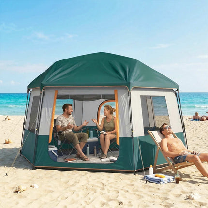 Tente de camping pour 4 à 6 personnes, imperméable, protection UV30+