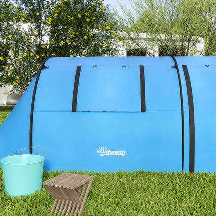 Campingzelt für 4 Personen, Wasserdicht, 2-Zimmer-Design