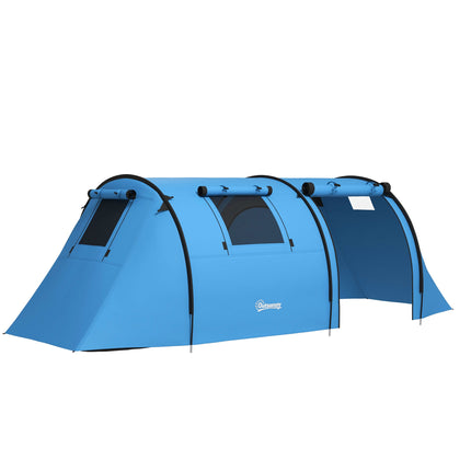 Campingzelt für 4 Personen, Wasserdicht, 2-Zimmer-Design