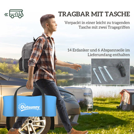 Campingzelt für 4 Personen, Wasserdicht, 2-Zimmer-Design