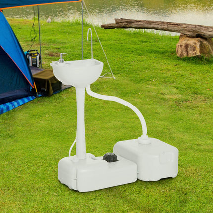 Tragbares Campingwaschbecken mit 17-Liter-Wassertank und Seifenspender