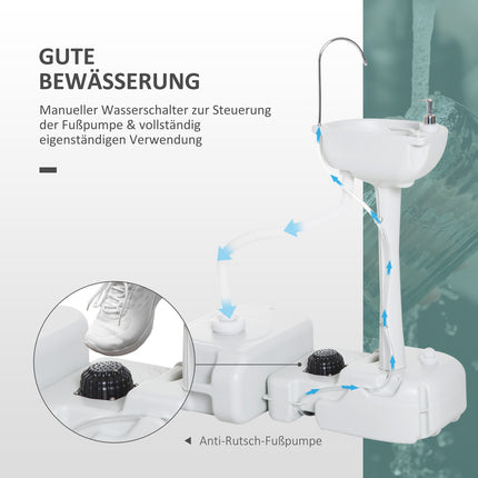 Tragbares Campingwaschbecken mit 17-Liter-Wassertank und Seifenspender
