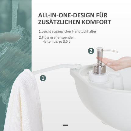 Tragbares Campingwaschbecken mit 17-Liter-Wassertank und Seifenspender
