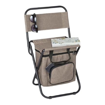Chaise de camping avec dossier beige
