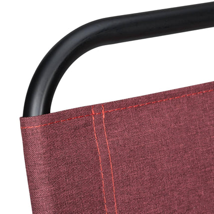 Chaise de camping avec dossier rouge