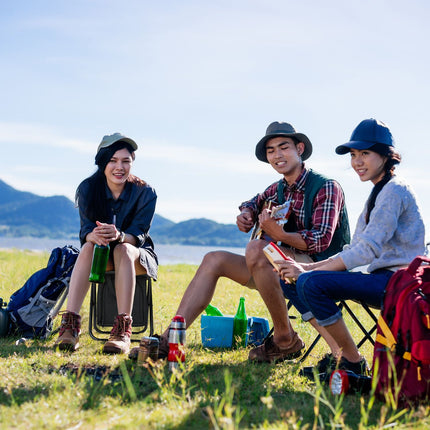Tabouret de camping avec sac isotherme
