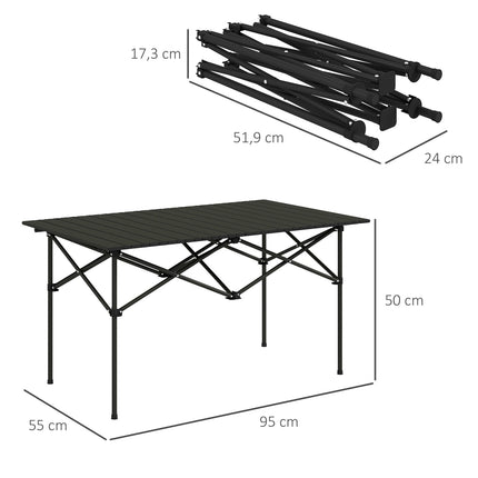 Campingtisch – Aluminium, klappbar, leicht, für 2 Personen