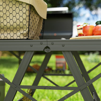 Faltbarer Aluminium-Campingtisch – Höhenverstellbar, 90x40,5 cm