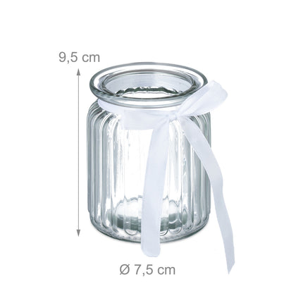 Lot de 12 bougeoirs avec nœuds décoratifs