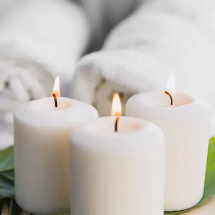Cylindre de bougie blanc - lot de 8 pcs.