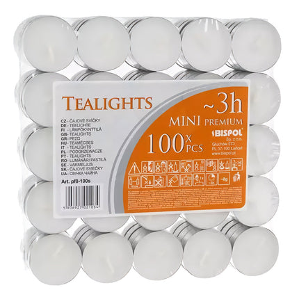Kerzen / Teelichter 3h - 100er Set