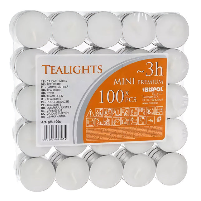 Kerzen / Teelichter 3h - 100er Set