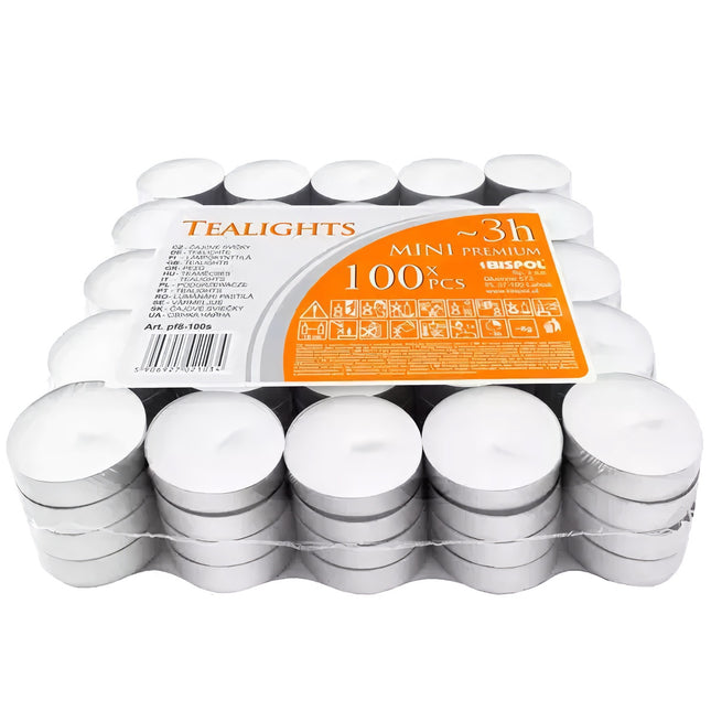 Kerzen / Teelichter 3h - 100er Set