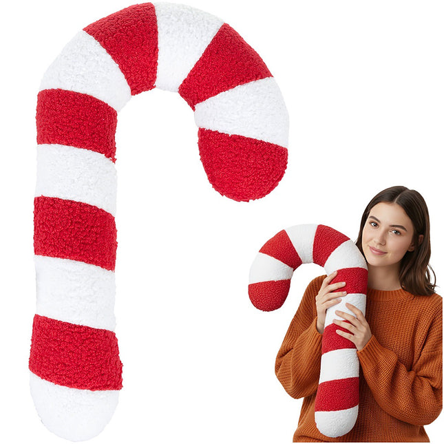 Zuckerstangenkissen – Rot-weiße Weihnachtsdekoration
