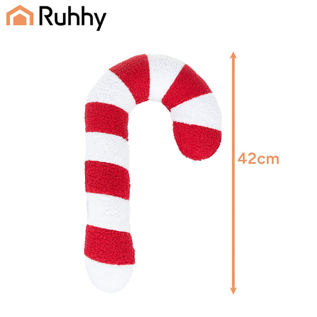 Zuckerstangenkissen – Rot-weiße Weihnachtsdekoration